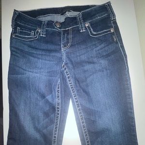 Silver boot cut jeans